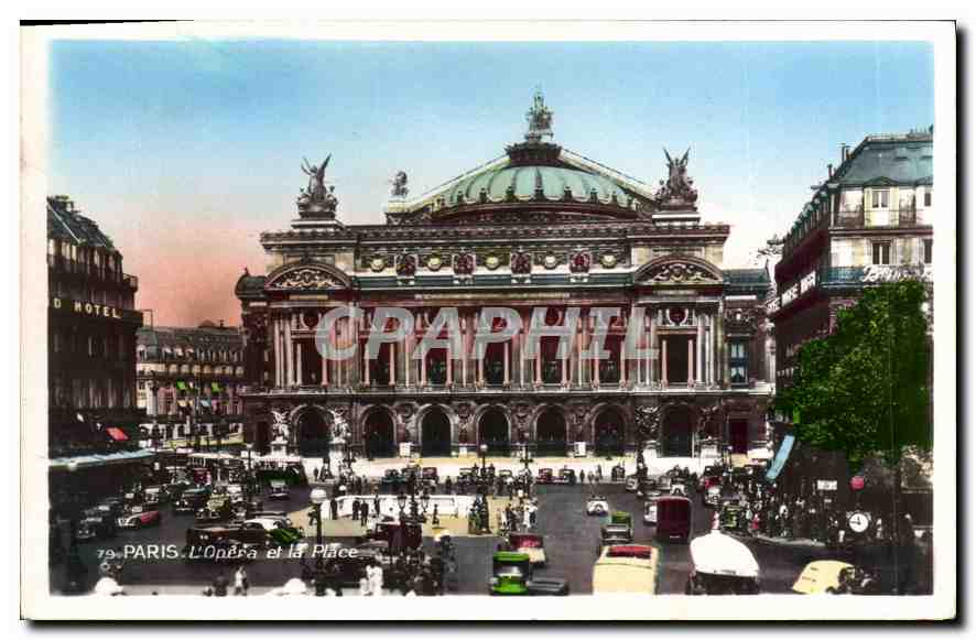 CPA Paris l'Opera et la place 