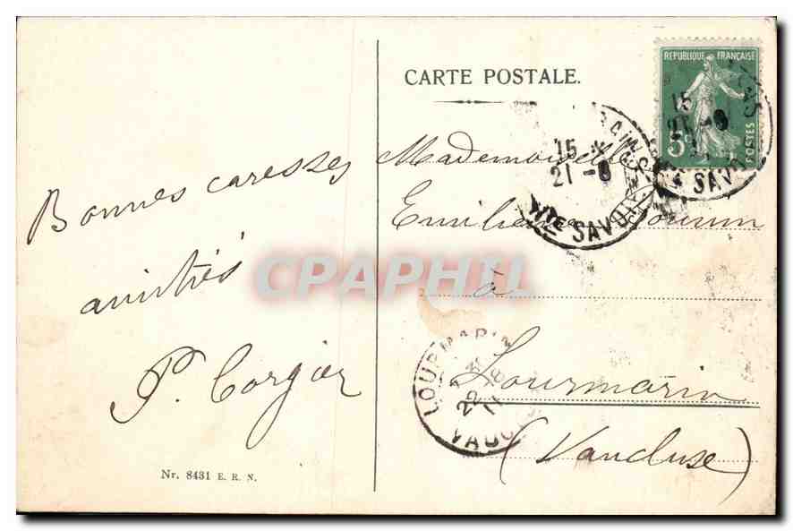 Evian-les-Bains — Le Port — Éditeur E.R.N. n° 8431 — Reverso