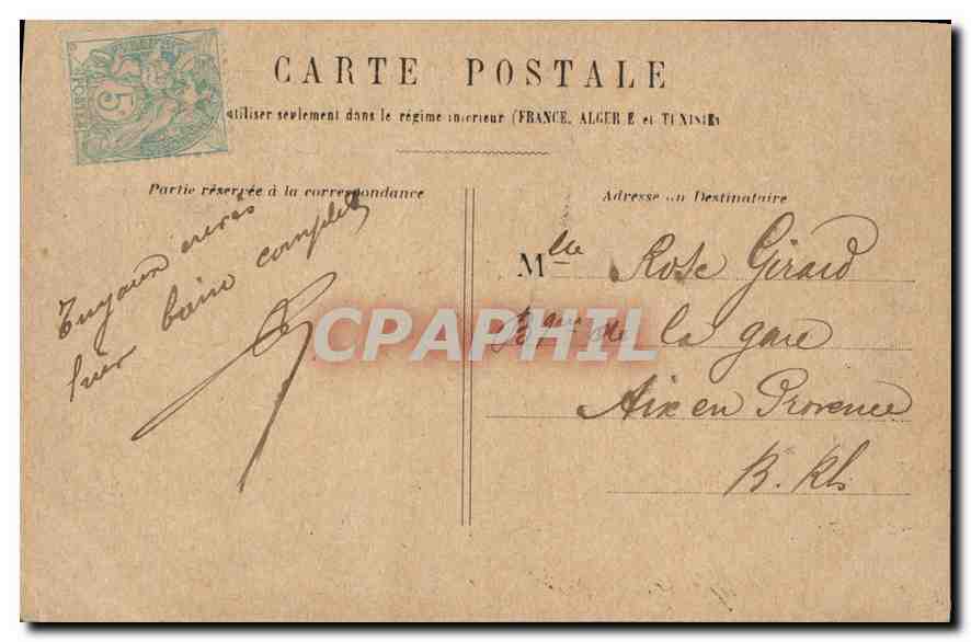 CPA Paris palais du Luxembourg  — Verso