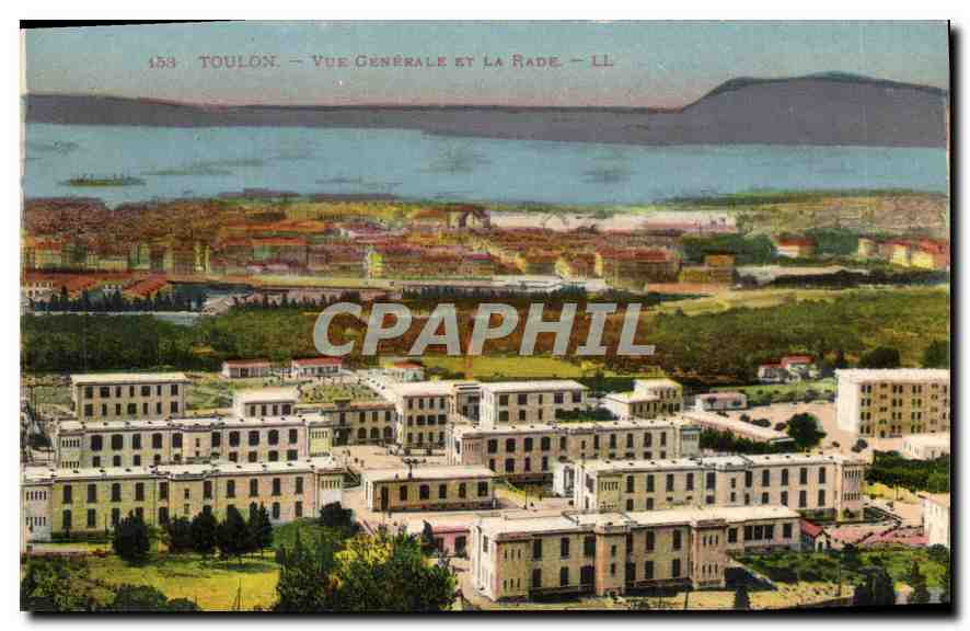 CPA Toulon vue generale et la Rade 