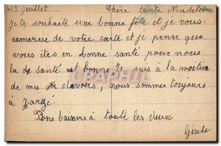 CPA Bonne fete Fleurs — Verso