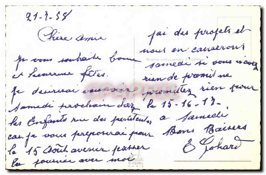 CPA Bonne fete Fleurs Fer a cheval — Verso