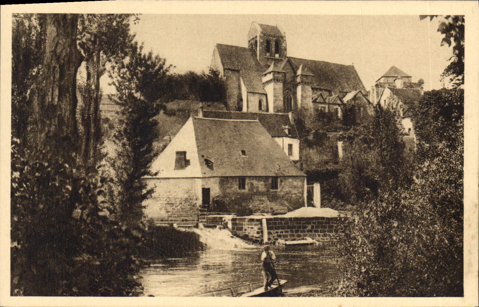 Estación Termal de La Roche-Posay — La Iglesia — Ediciones de Arte Eug. Arnaud, Chatellerault