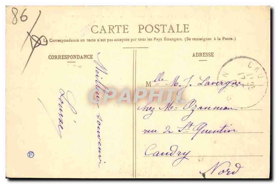 La Roche-Posay-les-Bains (Vienne) — La Creuse et le Pont suspendu — Aramborou, phot. Châtellerault — Verso