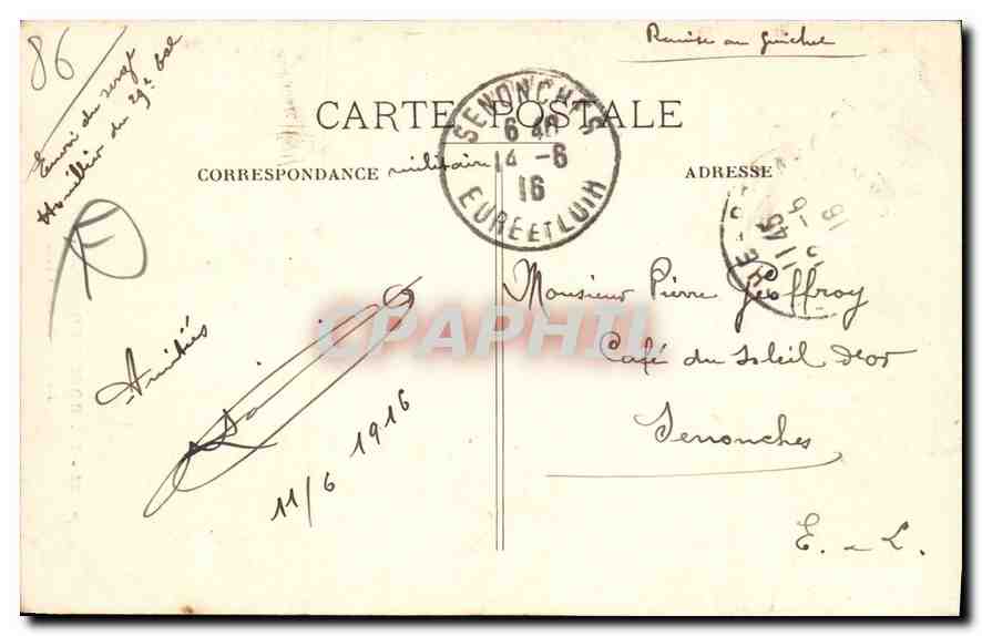 CPA La Roche Posay Les Bains Vienne la porte de Ville  — Rückseite