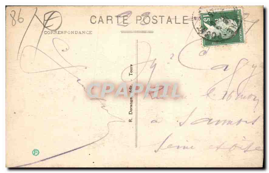 La Roche-Posay (Vienne) — Il Ponte sospeso sulla Creuse e la Vista Generale (lato Nord) — Verso