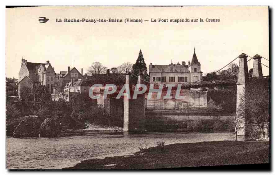La Reche-Pesay-les-Bains (Vienne) — Die Hängebrücke über die Creuse