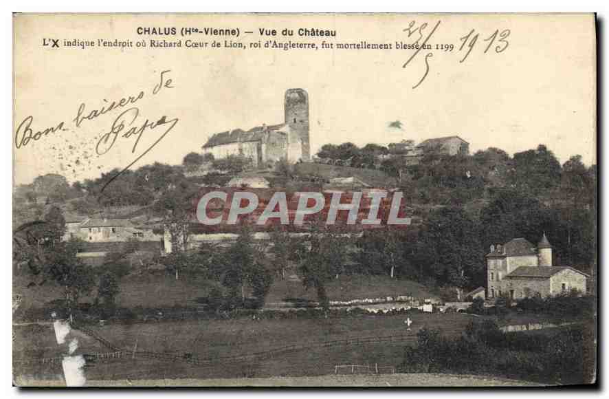 CPA Chalus Hte Vienne Vue du Chateau 
