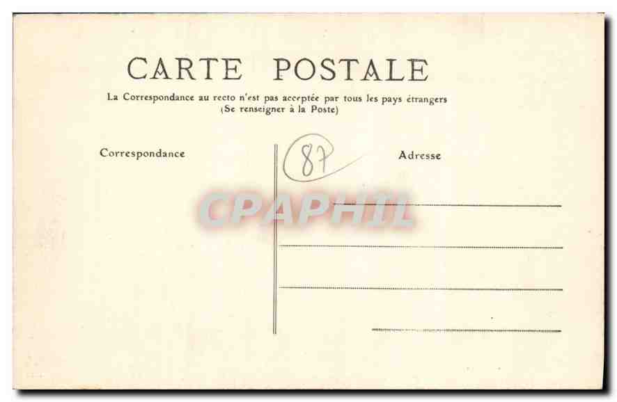 CPA Hte Vienne Rochechouart le Chateau  — Rückseite