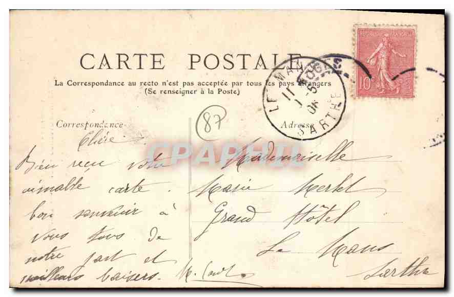 CPA Hte Vienne Coussac Bonneval La Cascade du Ruisseau de Firminet  — Rückseite