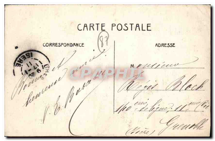CPA Coussac Bonneval Hte Vienne Le Chateau de Bonneval Cheminee du Salon Henri II  — Back