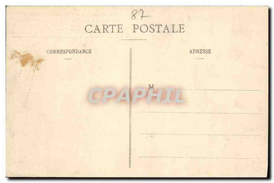 CPA Hte Vienne Environs de Limoges Ruines du Chateau de Chalusset  — Back
