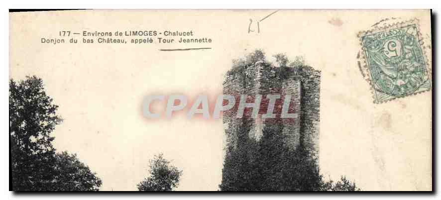 CPA Environs de Limoges Chalucet Donjon du bas Chateau 