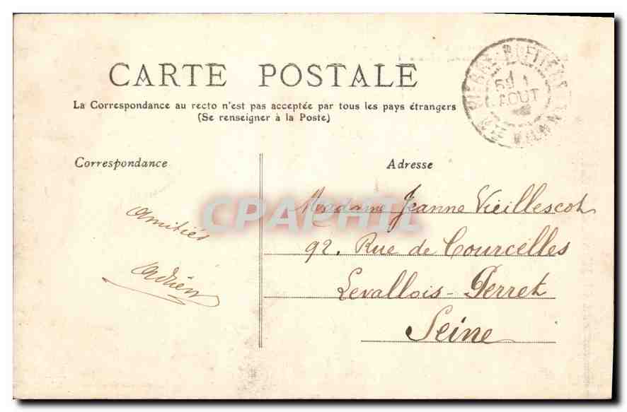 CPA Environs de Limoges Chalucet Donjon du bas Chateau  — Rückseite