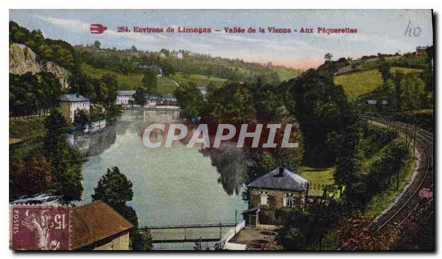 Environ de Limoges — Vallée de la Vienne — Aux Pâquerettes — Éditeur : C. P. A. n° 294