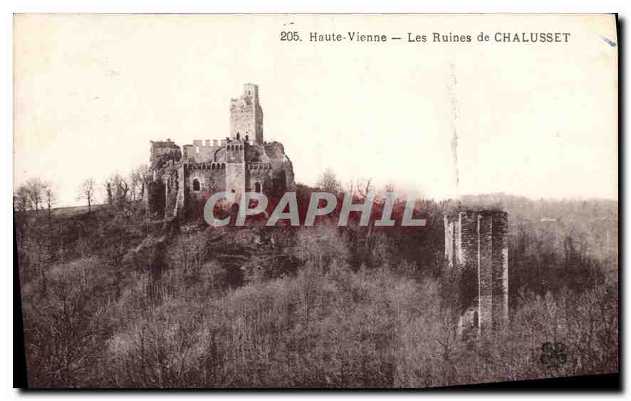 CPA Hte Vienne Les Ruines de Chalusset 