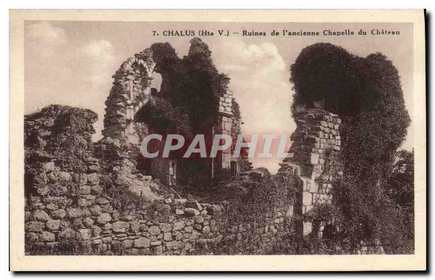 CPA Chalus Hte V Ruines de l'Ancienne Chapelle du Chateau 