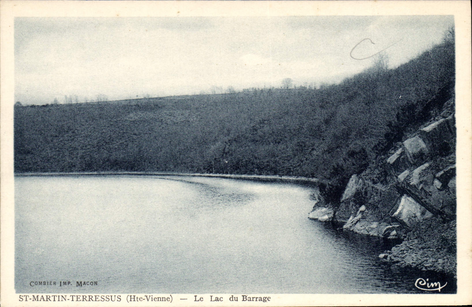 St-Martin-Terressus (Hte-Vienne) — Le Lac du Barrage — Combier Imp. Macon