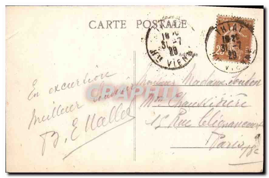 CPA Canton du Dorat Ruines de la Peyriere pres Thiat  — Back