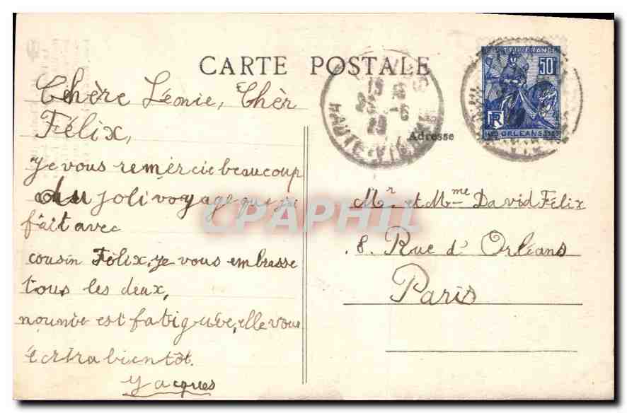 CPA Chalus H V La Tour du Fort  — Back