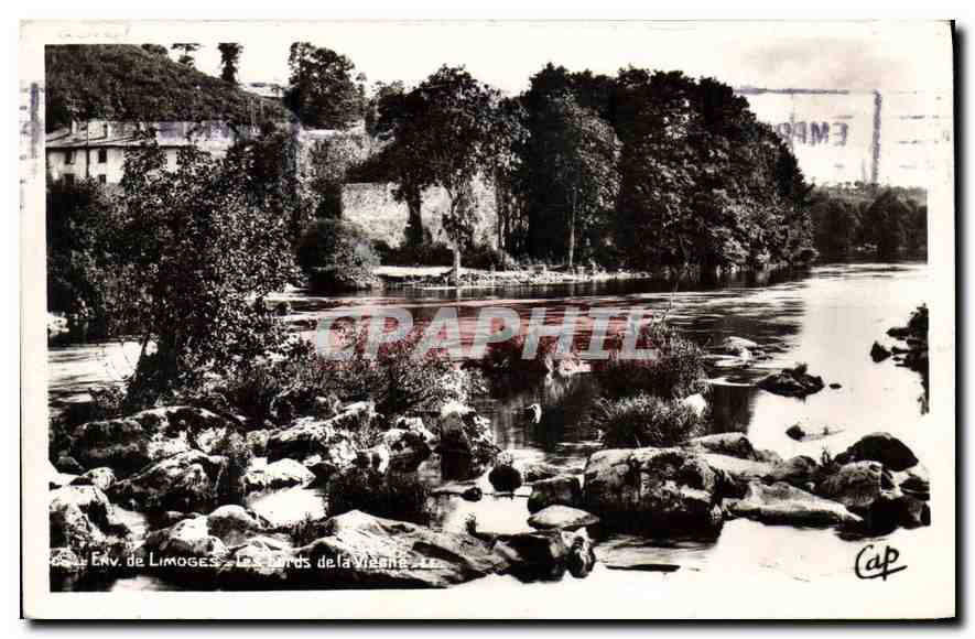 CPA Env de Limoges Les bords de la Vienne 