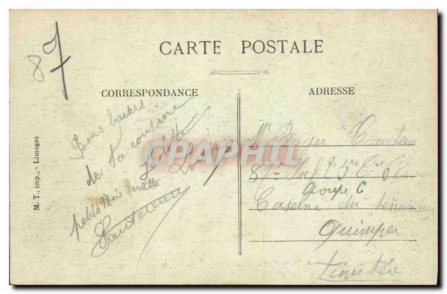 CPA Environs de Limoges Aixe Notre GDame d'Arliquet  — Rückseite