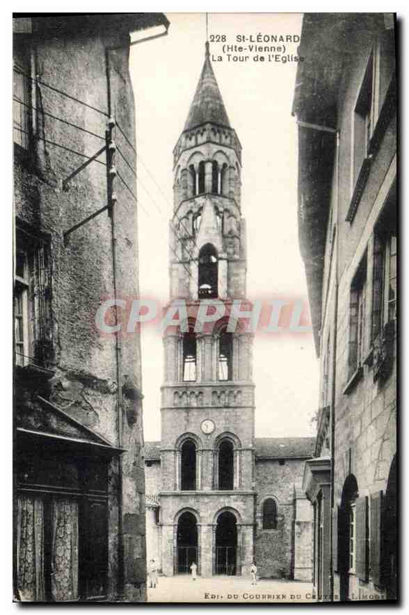 St-Léonard (Hte-Vienne) — Ansicht der Kirchturms — Verlag Coudhieux du Centre, L. Moret