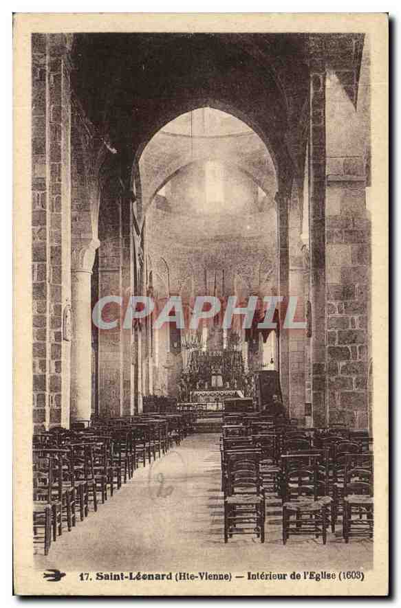 CPA St Leonard Hte Vienne Interieur de l'Eglise 