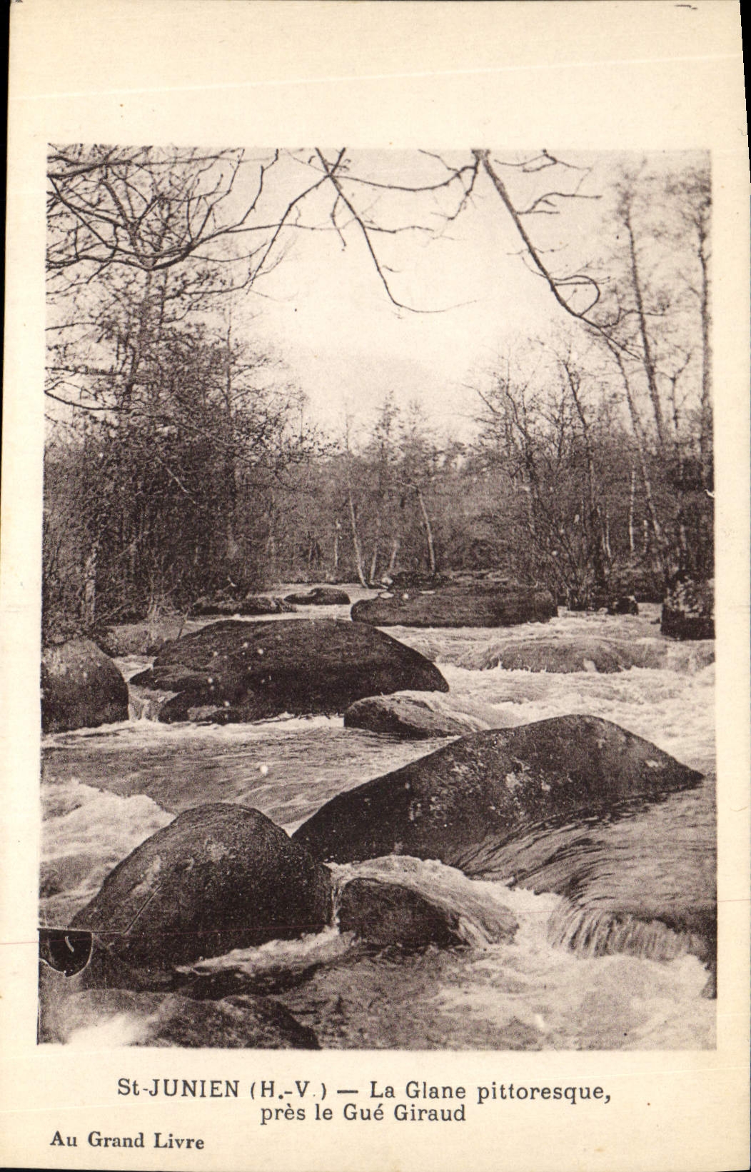 St-JUNIEN (H.-V.) — La Glane pittoresque, près le Gué Giraud — Au Grand Livre
