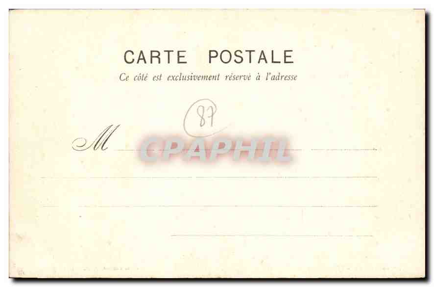 CPA Chateau de Bort  — Verso