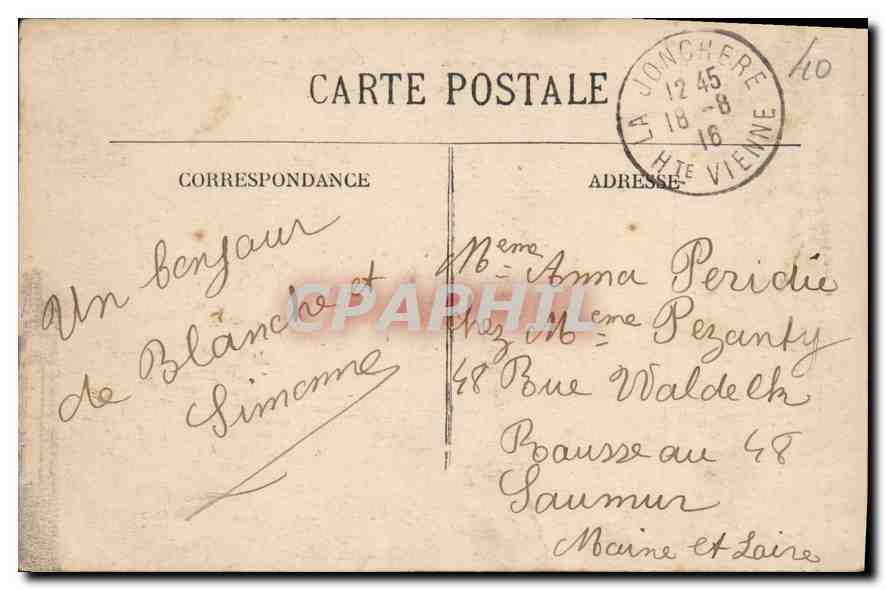 CPA Hte Vienne Chateau de Bort Facade Sud Ouest  — Back