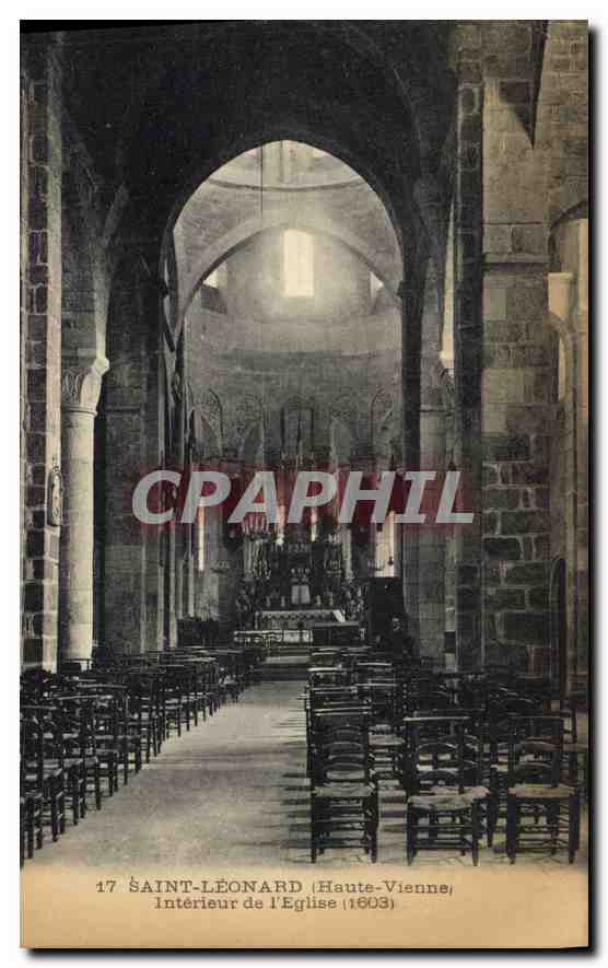 Saint-Léonard (Haute-Vienne) — Innere der Kirche — CPAPHIL n°17