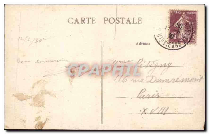 CPA St Leonard Hte Vienne L'Eglise  — Rückseite