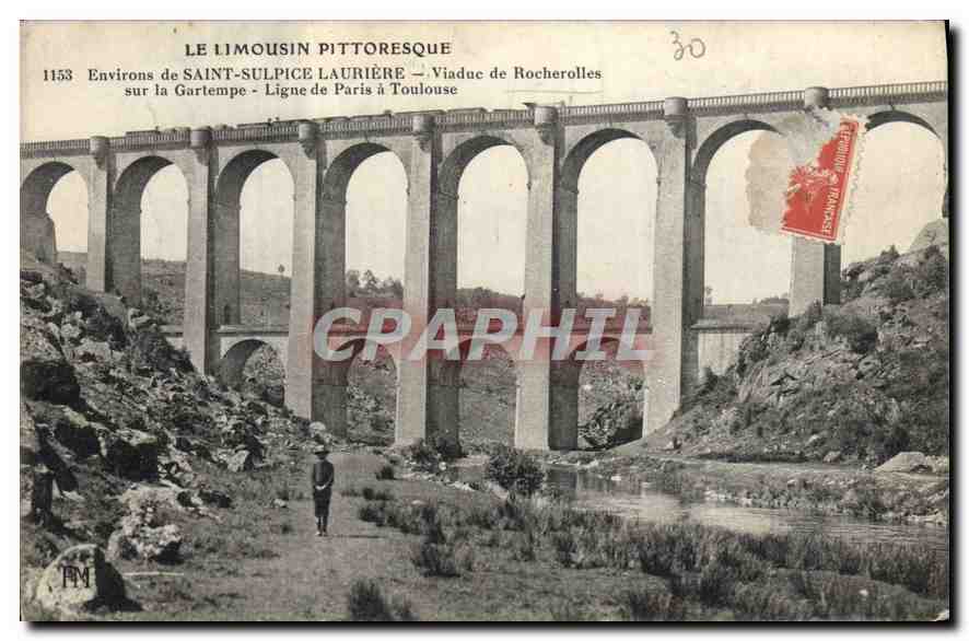 Viadukt von Rocherolles — in der Nähe von Saint-Sulpice-Laurière — Linie Paris-Toulouse
