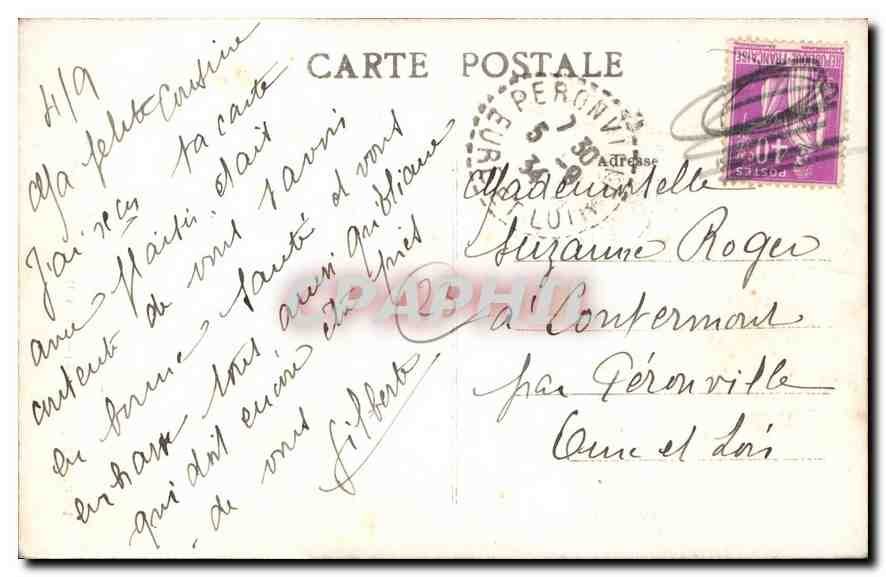 CPA Souvenir du Limousen Les Tours de Chalucet  — Rückseite