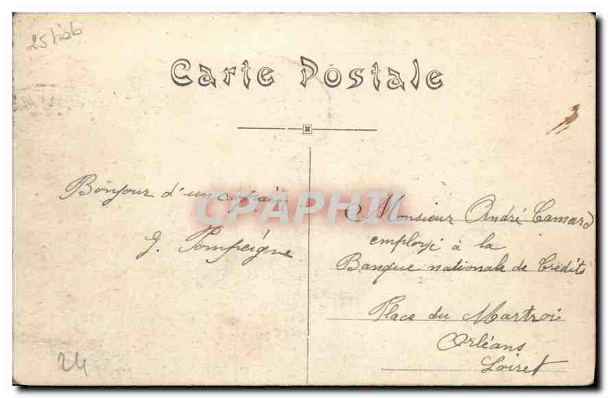 CPA Confins de la Dordogne et de la Haute Vienne Chateau Rocher Facade Sud  — Rückseite