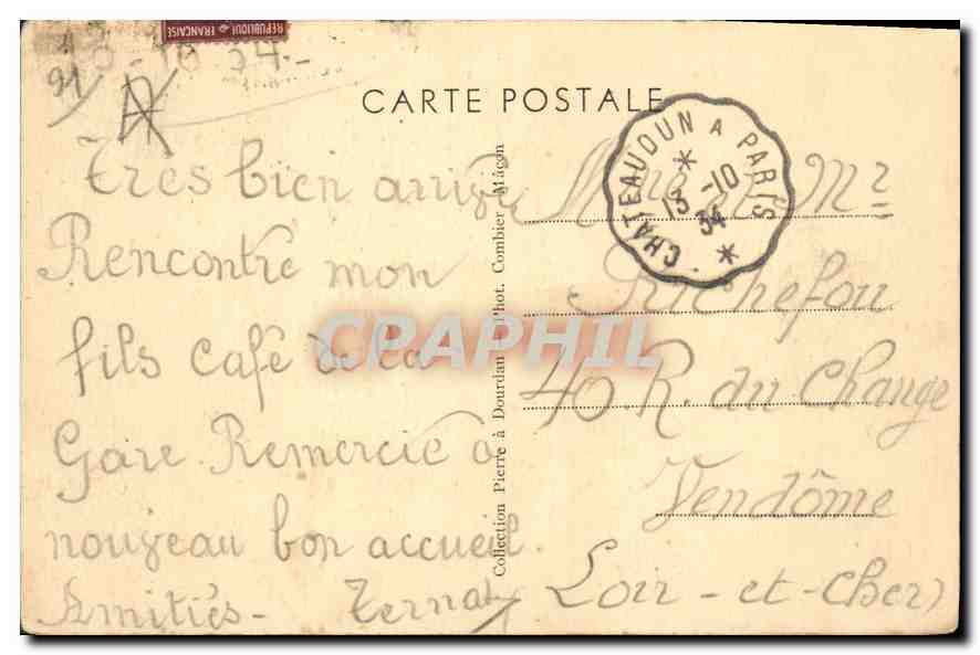 CPA Dourdan S et O Rue des Fosses du Chateau et l'Eglise  — Rückseite