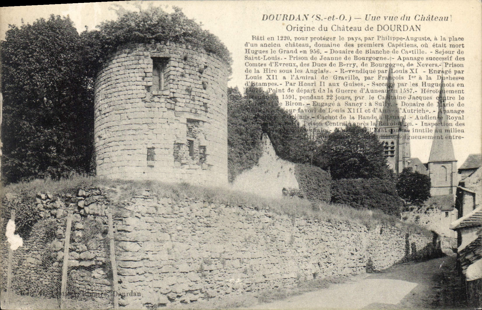 Dourdan (S.-et-O.) — Vue du Château — Phototypie Baudinier, Dourdan