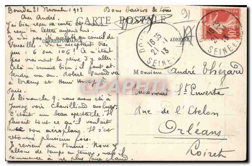 CPA Dourdan S et O Interieur des Fosses  — Back