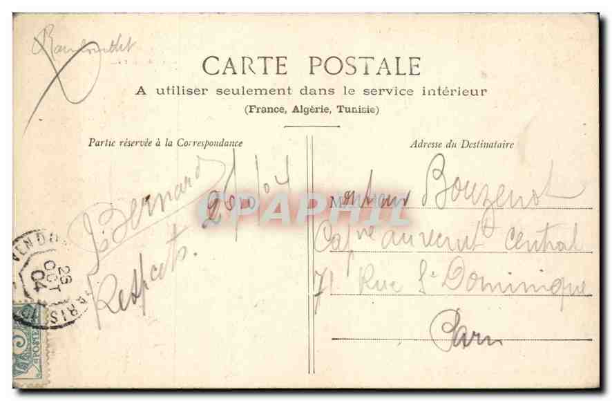 CPA Dourdan S et O Interieur des Fosses Rue de Chartres  — Rückseite