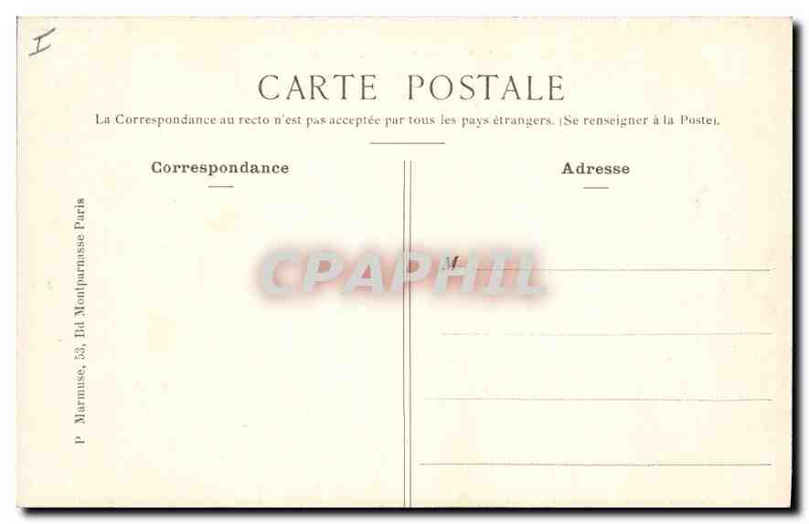 CPA Parc de Saint Cloud Gerbe du Bassin des 24 jets  — Rückseite