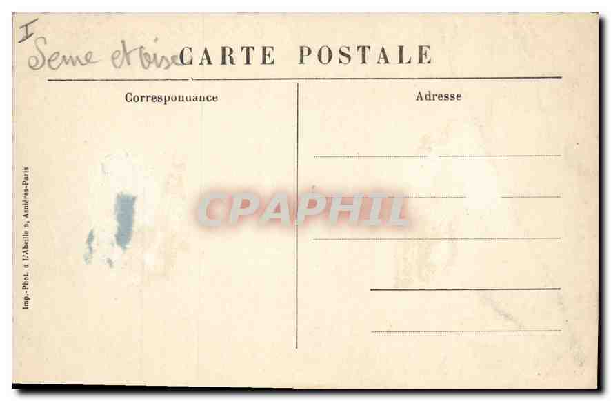 CPA Parc de Saint Cloud Terrasse du Trocadero Une allee du Jardin  — Rückseite