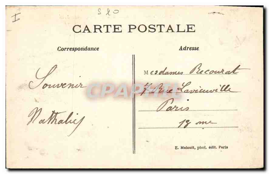 CPA Saint Cloud Le Bassin des vingt quatre Jets  — Rückseite