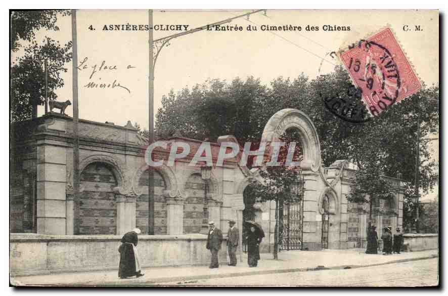 CPA Asnieres Clichy l'Entree du Cimetiere des Chiens 