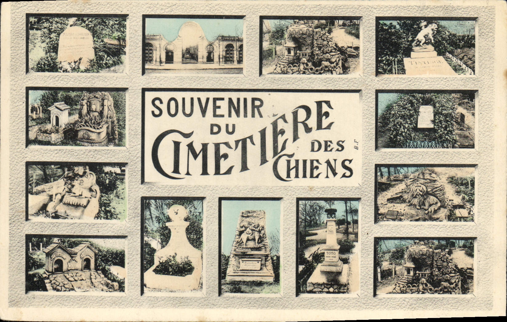 CPA Souvenir du Cimetiere des Chiens 