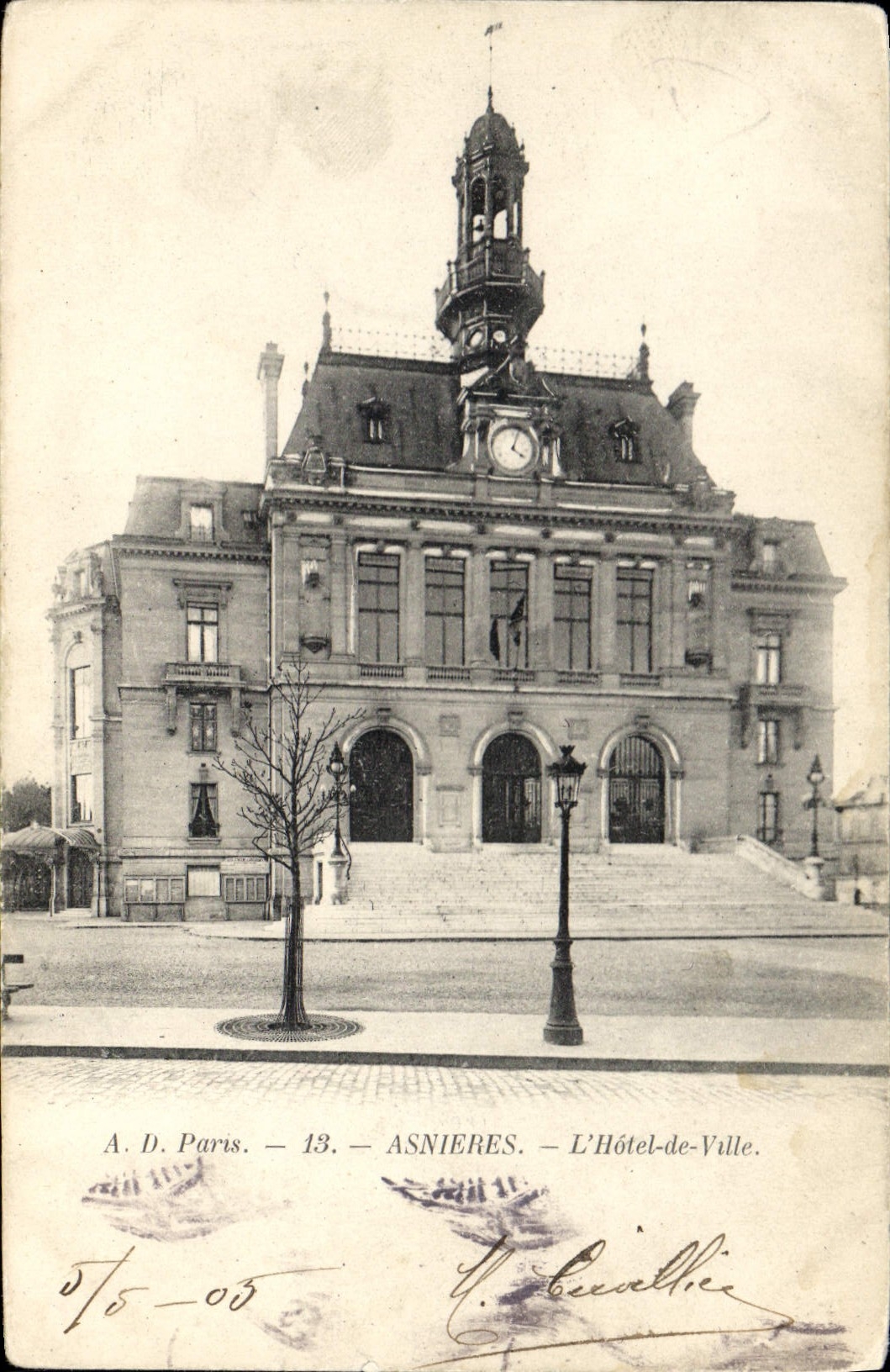 CPA Asnieres l'Hotel de Ville 