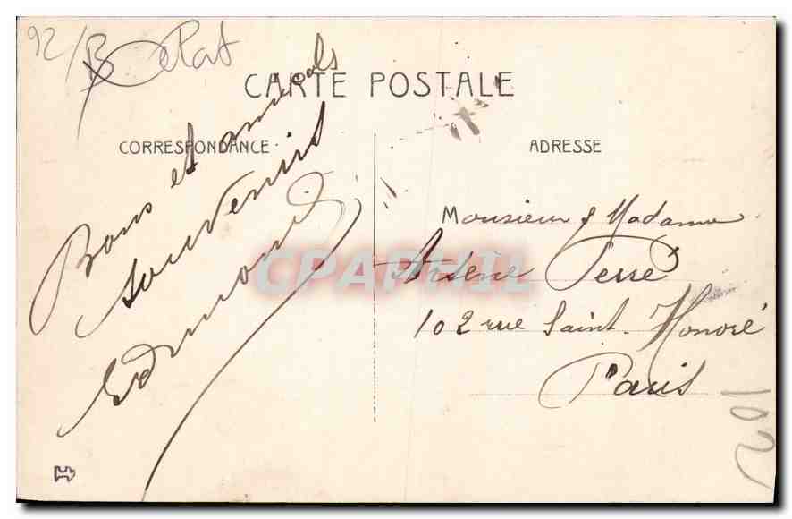 CPA Asnieres Clichy Le Cimetiere des Chiens  — Rückseite
