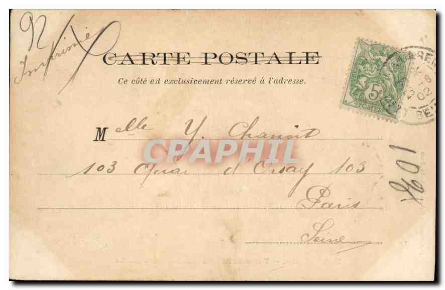 CPA Asnieres Vue Generale du Cimetiere des Chiens  — Rückseite