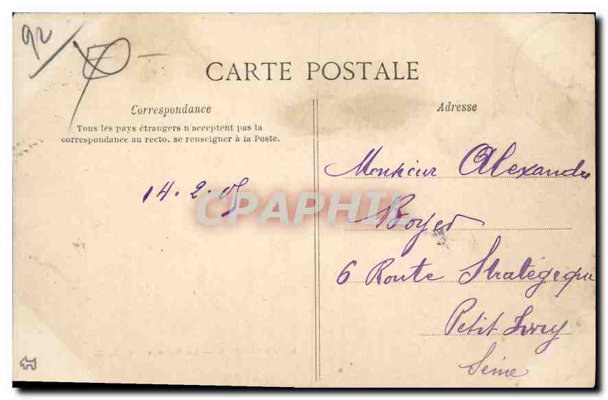 CPA Asnieres Le Square  — Rückseite