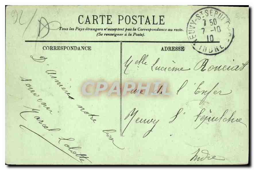 CPA Asnieres Le Port de l'Hotel de Ville  — Rückseite